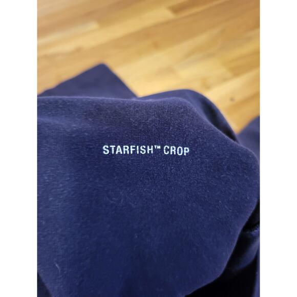 Lands’ End Starfish Crop Pants 3X Plus Size Navy Stretch Cotton Pull-On Comfort - Picture 6 of 7